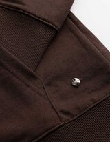 Sweatjacke - Kapuze mit Tunnelzug - dunkelbraun