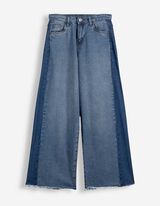 Jeans - Kontrasteins&auml;tze - blau