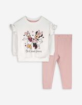 Set aus Sweatshirt und Leggings - Minnie & Daisy - weiß