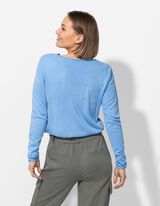 Pullover - Materiale morbido - celeste