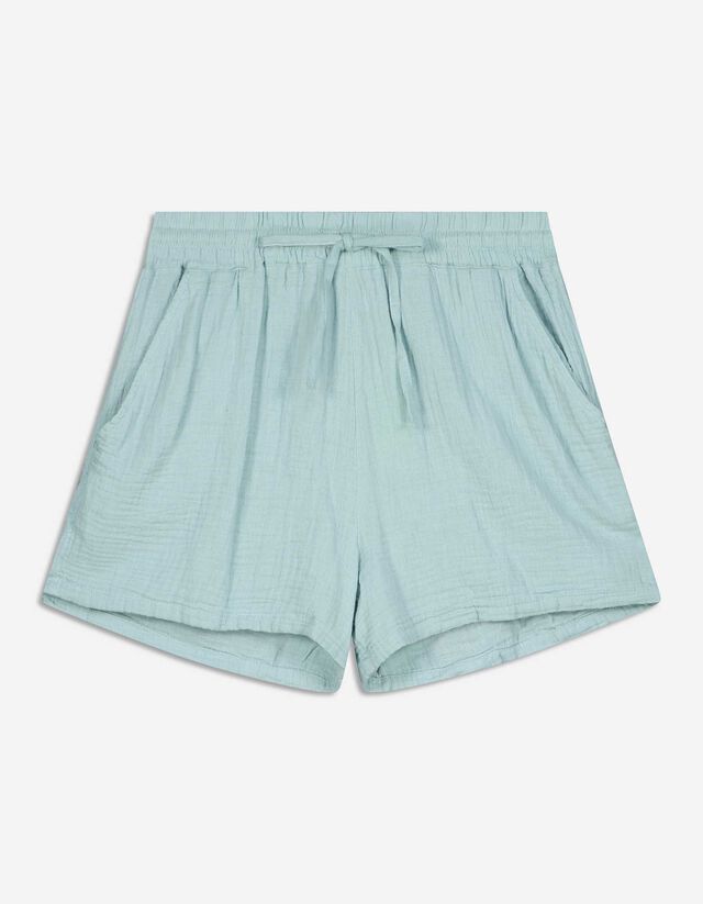 Pantaloncini - Mussola - turchese