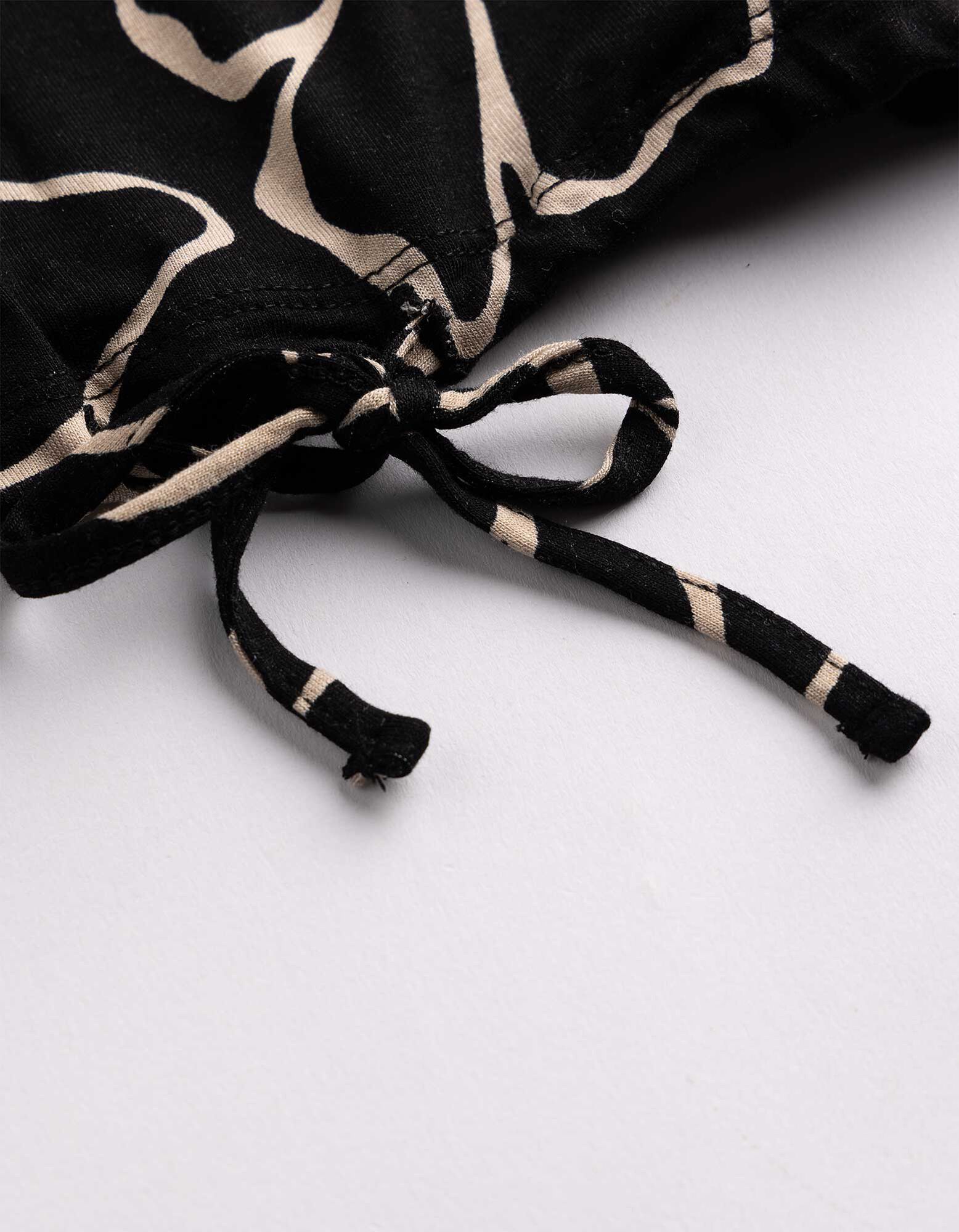 Shirt - Knotendetail - Schwarz