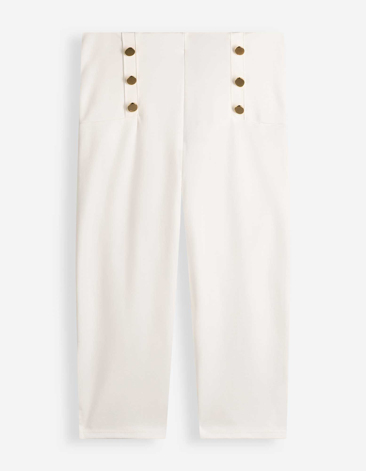 Leggings - Zierkn&ouml;pfe - Off-White