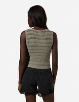 Cropped Top - Spitze - Gr&uuml;n