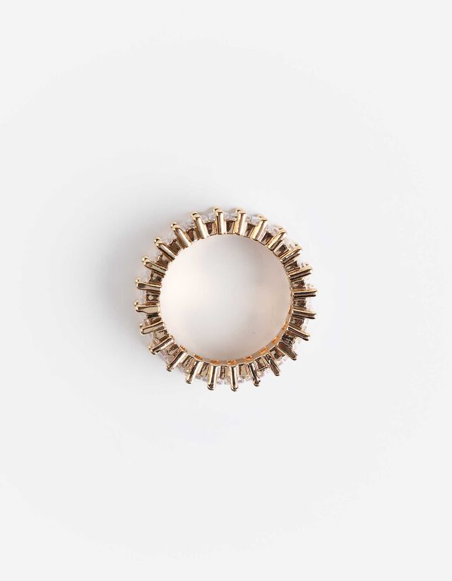 Inel - Pietricele decorative - Auriu