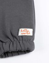 Tepláky - Zmes bavlny - seda