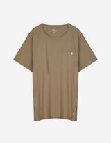 T-Shirt - Brusttasche - hellbraun