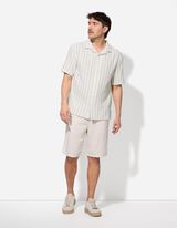 Šortky - Směs se lnem - bílá