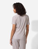T-shirt - Plooien - beige