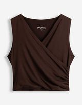 Yoga Shirt - Atmungsaktiv - Dunkelbraun