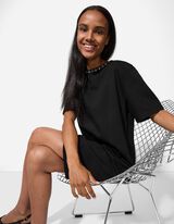 Jurk - Siersteentjes - zwart