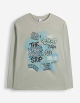 Longsleeve - Voorkantprint - Lichtgroen