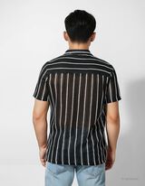 Hemd - Streifen - schwarz