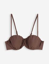 Haut de bikini - Bretelles ajustables - Brun