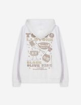 Trikotažinis megztinis - Nugaros raštas - baltas