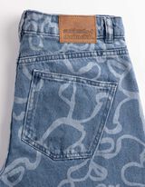 Jeans - Allover-Muster - blau
