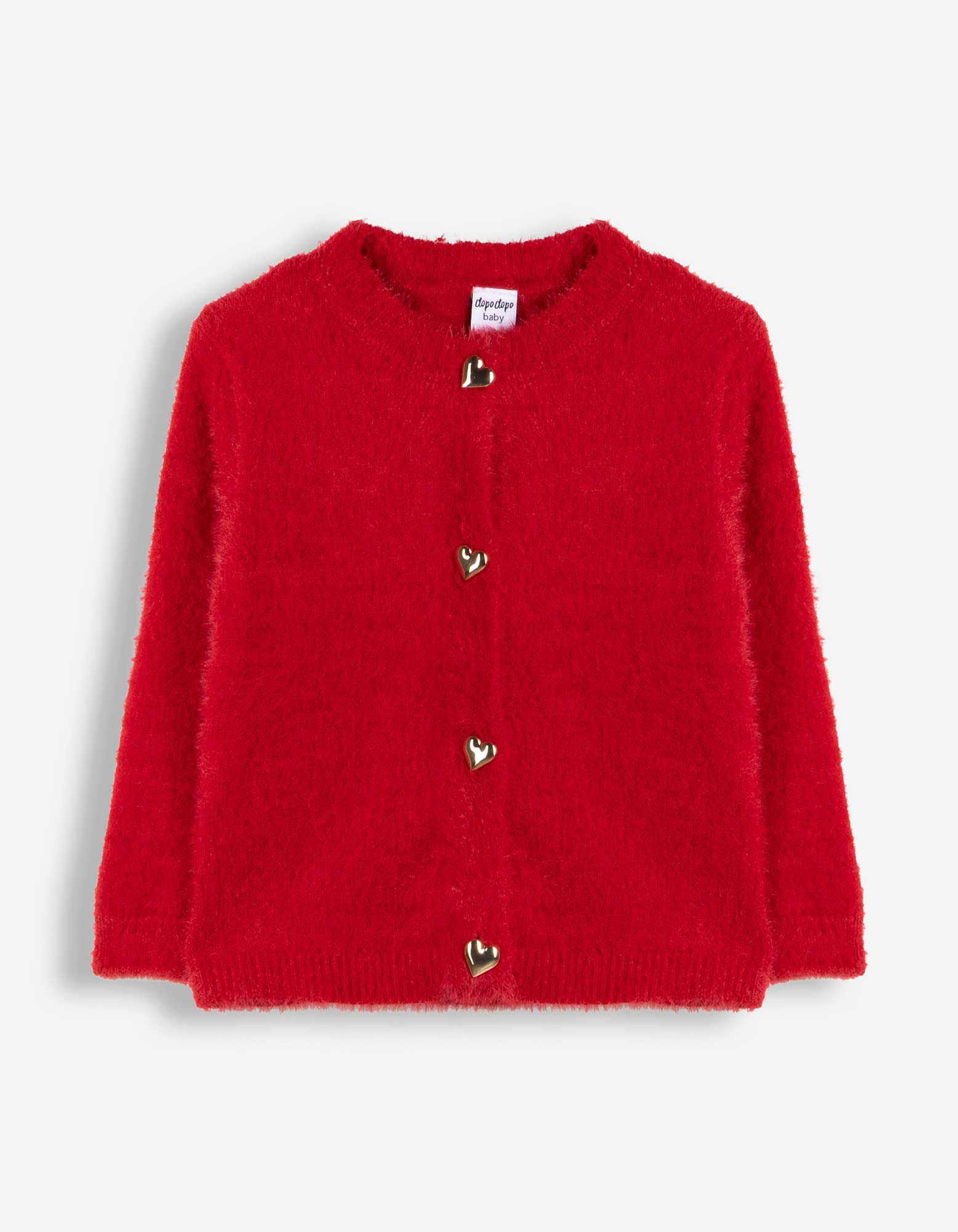 Cardigan - Knopfleiste - Rot