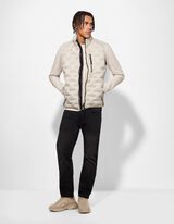 Weste - Geometrisches Muster - hellgrau