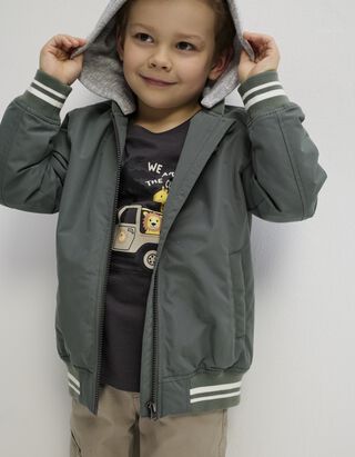 Blouson - Cappuccio staccabile - verde scuro