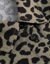 sukienka koszulowa - wz&oacute;r w panterkę - zielony