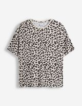 pidžama set od majice i pantalona - Leopard print - bela