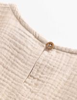 Blusentop - Musselin - wei&szlig;