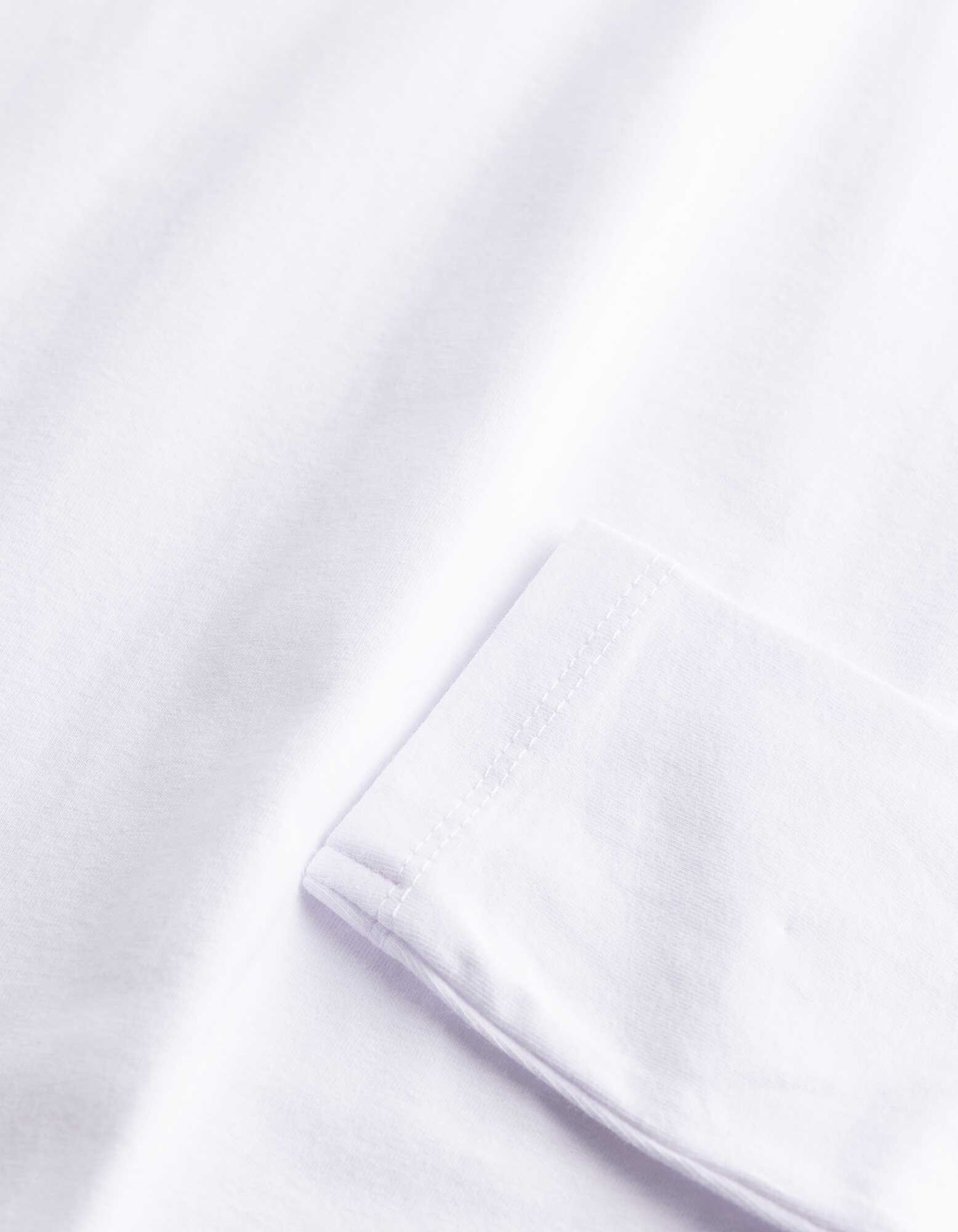 Langarmshirt - Baumwolle - Wei&szlig;