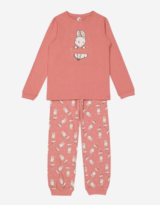 Set van longsleeve en broek - Print - roze