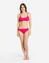 Bikinový vrchný diel - Štruktúrovaný materiál - pink