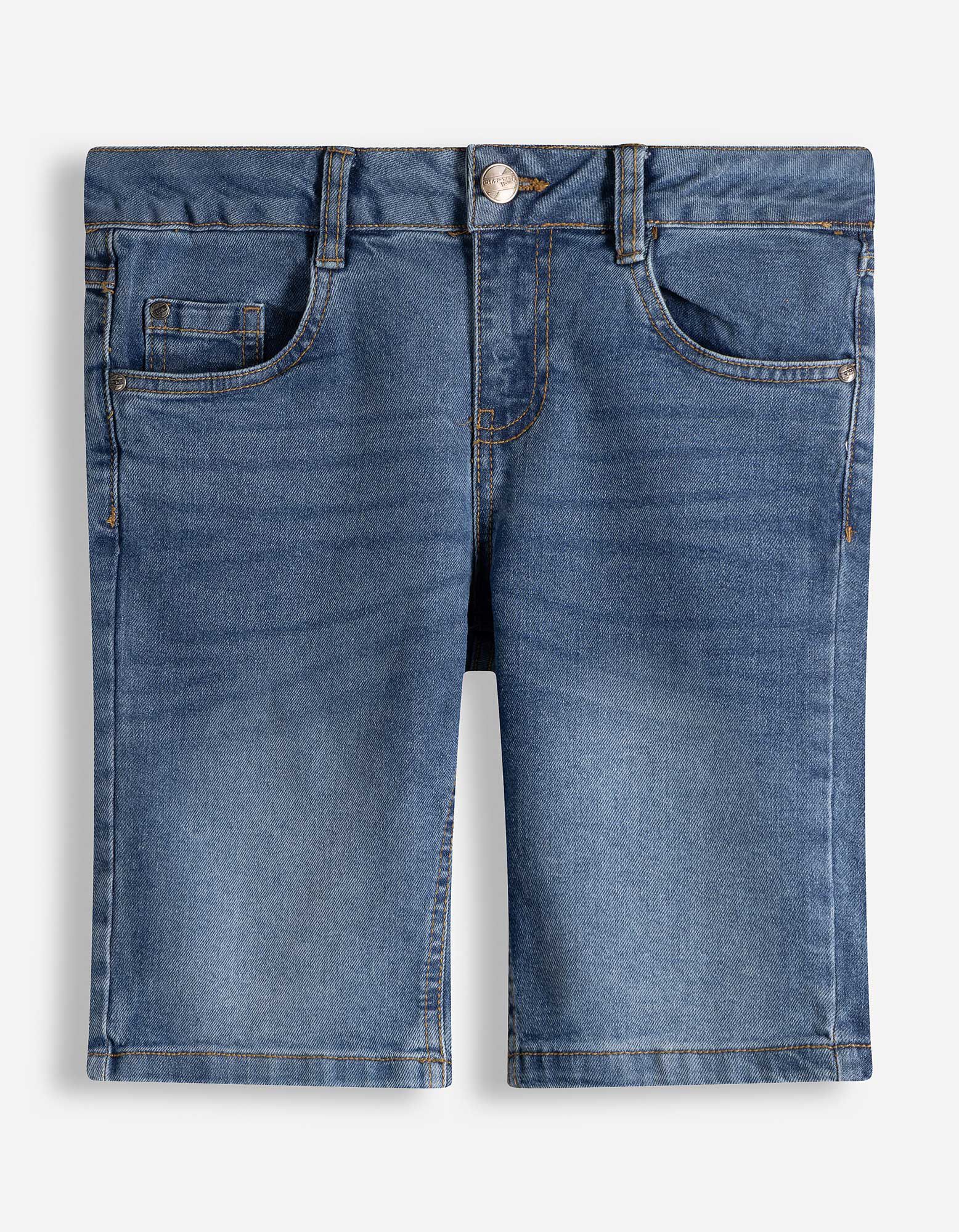 Dž&iacute;nov&eacute; &scaron;ortky - středně modr&yacute; denim - modra