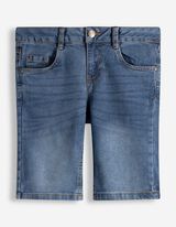 Dž&iacute;nov&eacute; &scaron;ortky - středně modr&yacute; denim - modra