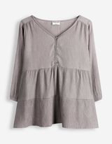 Blusenshirt - Volants - Khaki