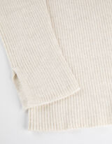 Tričko s dlh&yacute;mi ruk&aacute;vmi - Rebrovan&aacute; &scaron;trukt&uacute;ra - bezova