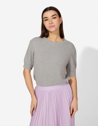 Pullover - Kurze &Auml;rmel - grau