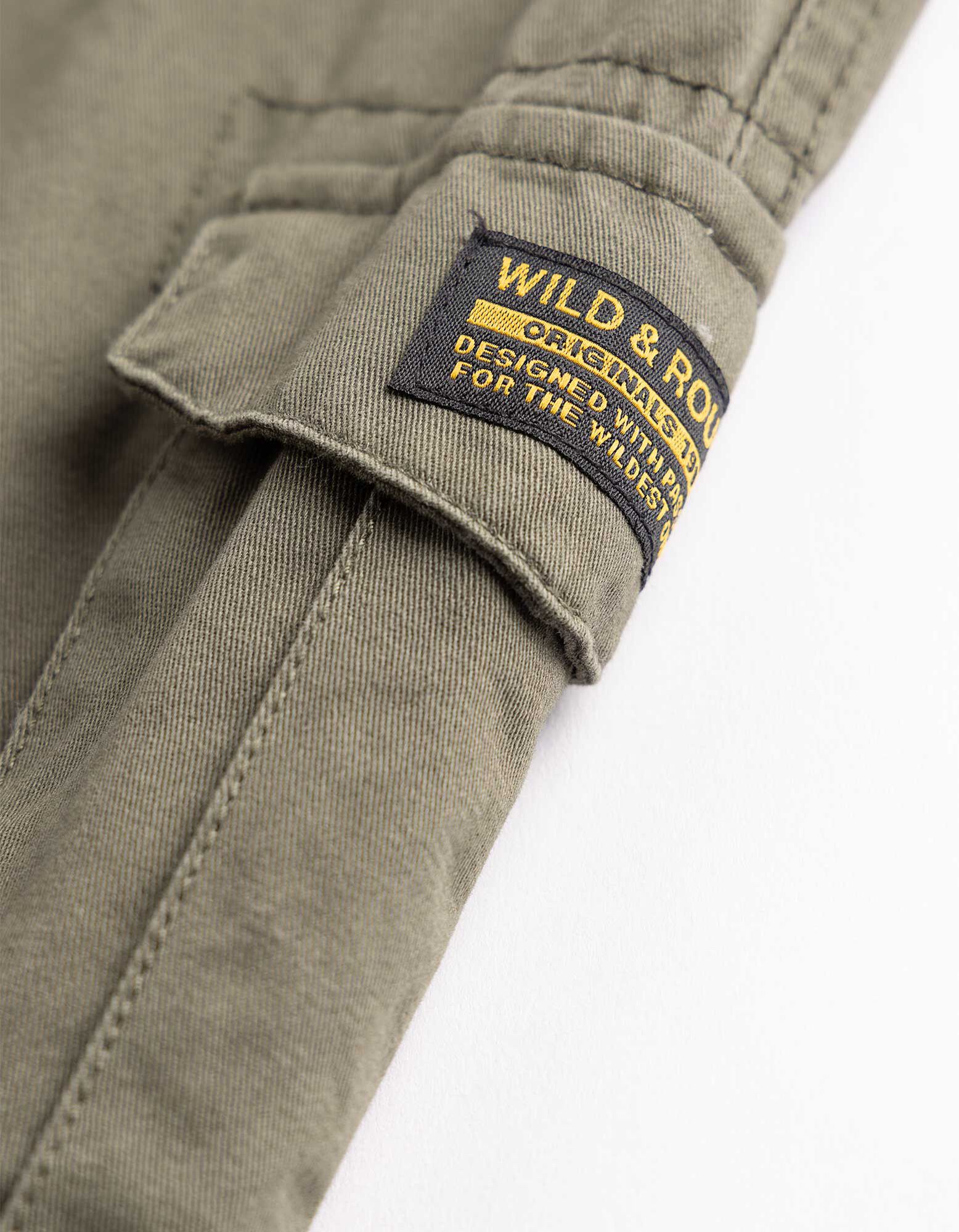 Jogpants - Aufgesetze Taschen - Khaki