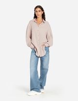 Camicia blusata - Mussola - beige