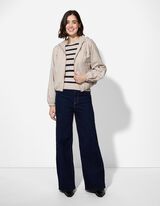 Bunda - Nadměrný střih Oversized Fit - béžová