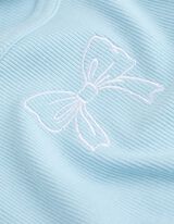 Top - Stickereien - hellblau