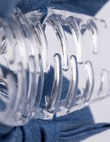 naszyta kokardka - jasny niebieski