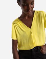 Bluza - Izgled na preklop - svetlo-zuta