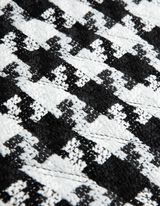 Houndstooth print - crno