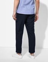 Hlače - Lanena me&scaron;anica - temno modra