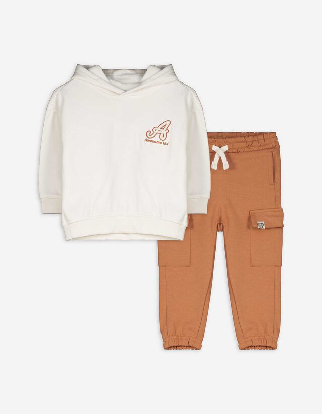 Set aus Sweatshirt und Hose - Sweat - weiß