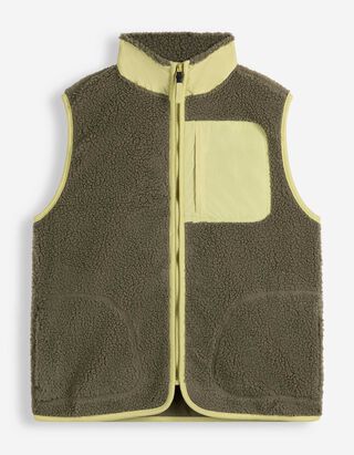 Gilet - Teddy - Donkergroen