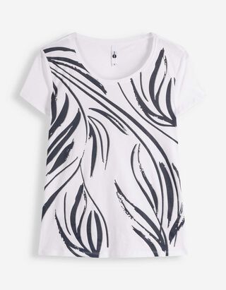 T-Shirt - Allover-Muster - wei&szlig;