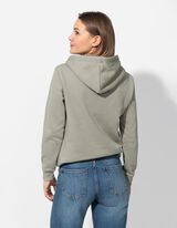 Pulover s kapuco - Kengurujski žep - zelena