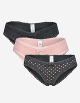 Brazilske tange - 3 u pakovanju - tamno-siva