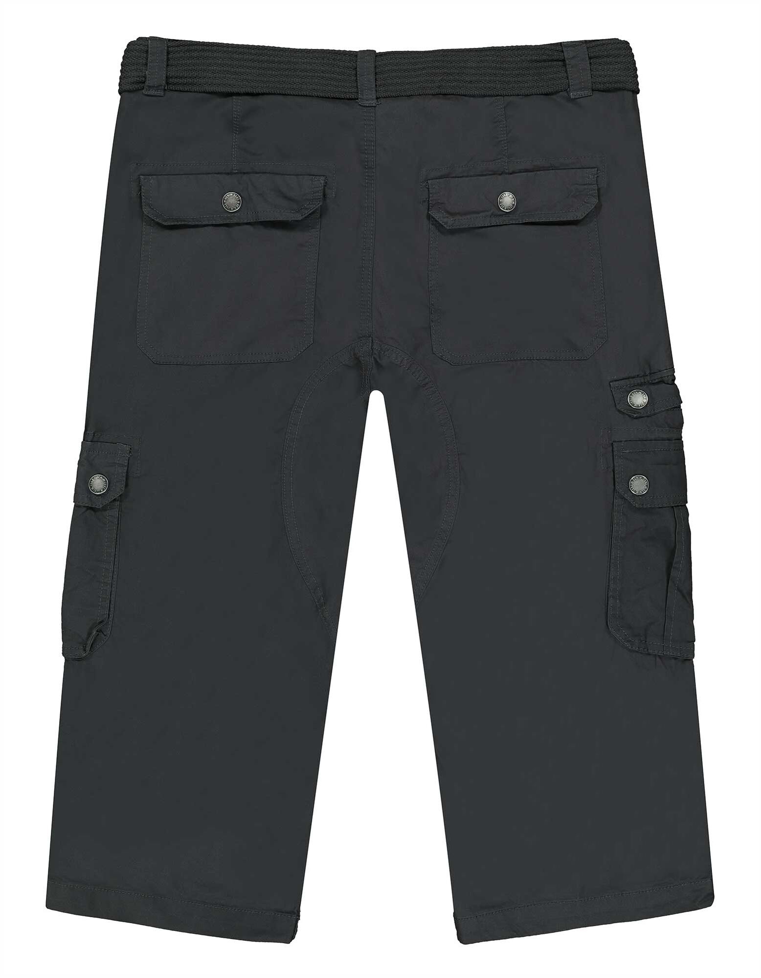Pantaloni scurți cargo - Buzunare patch - Gri inchis