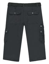 Pantaloni scurți cargo - Buzunare patch - Gri inchis