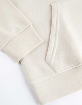 Hoodie - Vooropdruk - beige